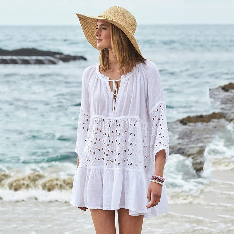 Liv | BLUSA Ricamata leggerezza + eleganza della spiaggia