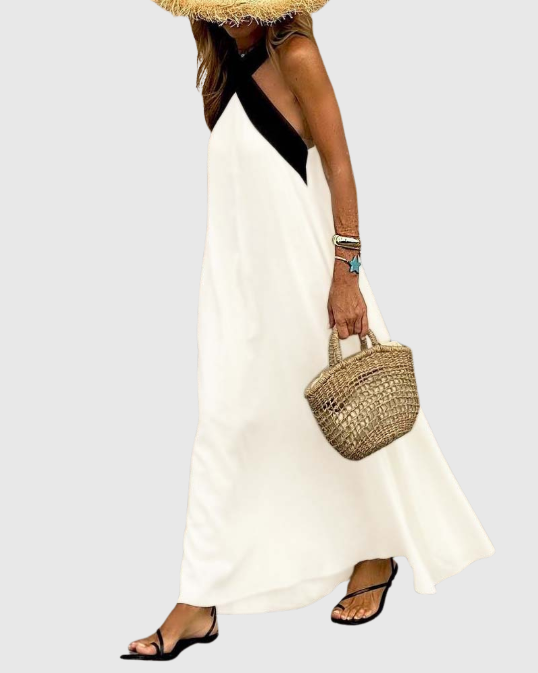 Orella | Sukienka z Krzyżowym Dekoltem