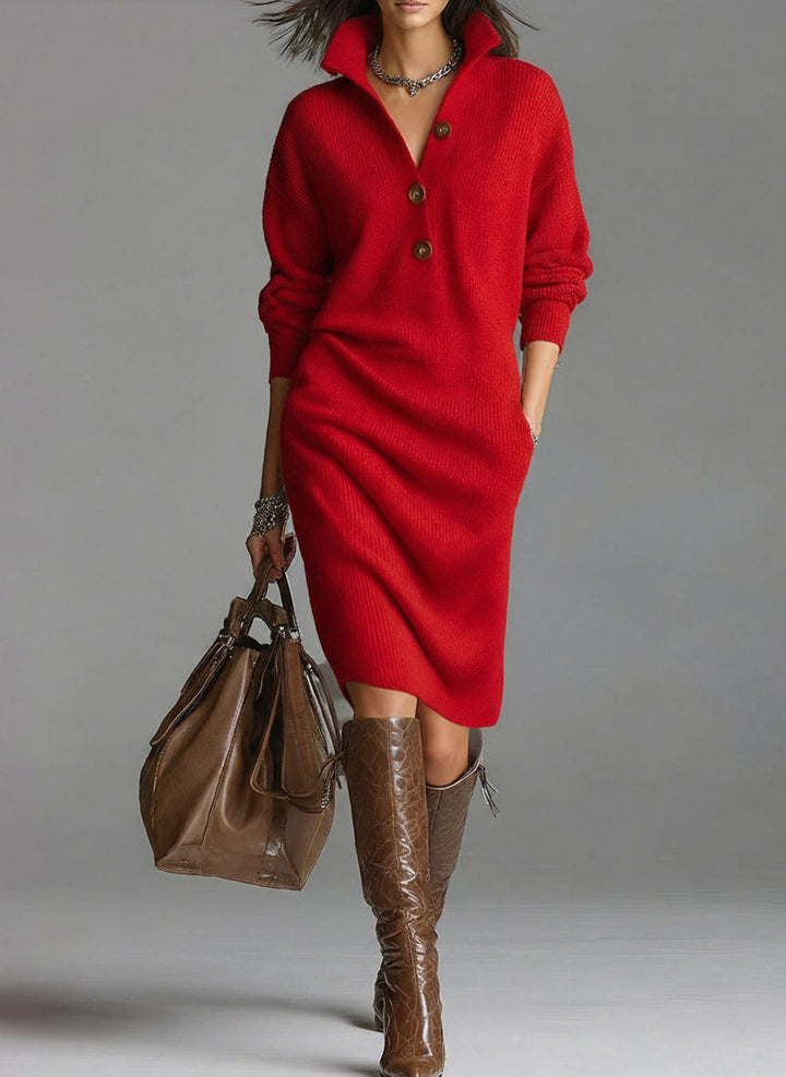 Robe Seryna – Col Montant & Coupe Décontractée