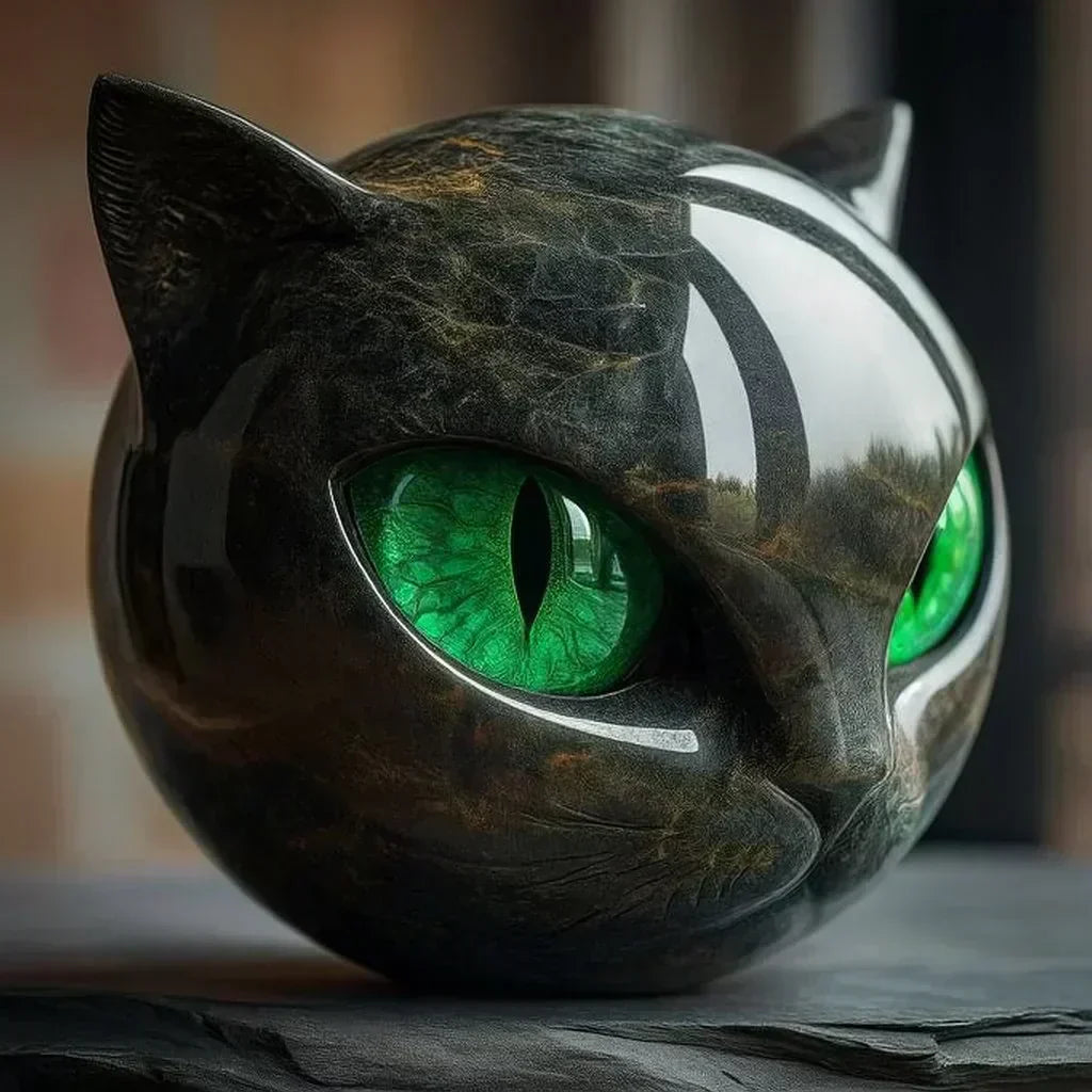 NyxCharm | Mistical Black Cat Head Sculpture