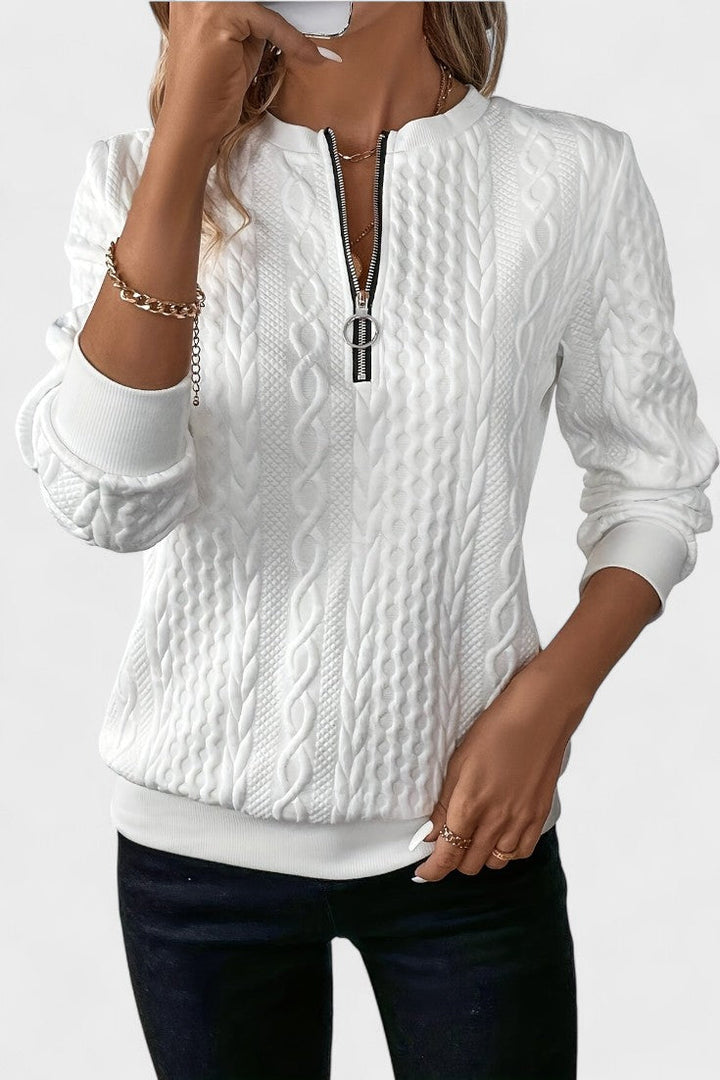 Nela™ | Kobiecy sweter z zamkiem