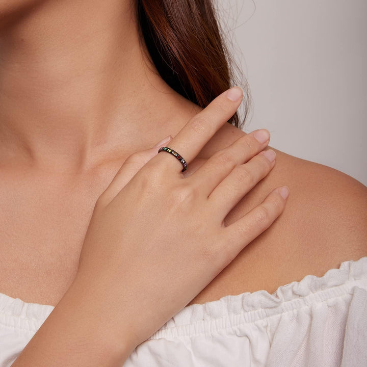 Anello in argento sterling con disegno a forma di zampa