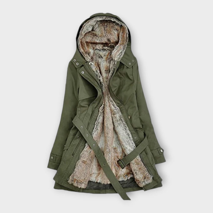 Mikash - Vlňený kabát s květinovým vzorem