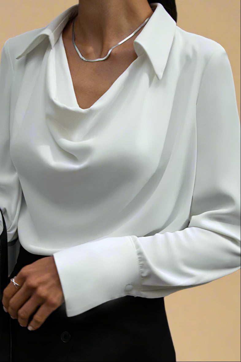 Ida Blusa in Satin | Silhouette Senza Tempo con Finitura Moderna