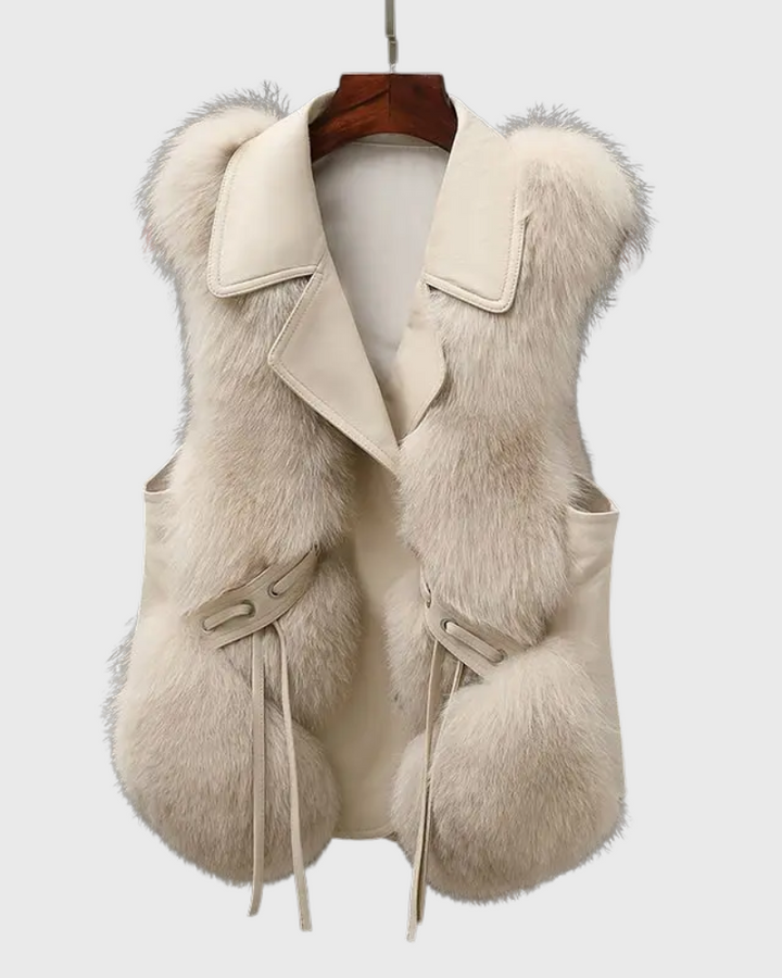 Alina™ I Skórzana Kamizelka – Elegancka i Klasyczna