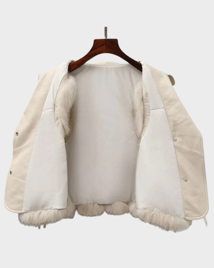 Alina™ I Skórzana Kamizelka – Elegancka i Klasyczna