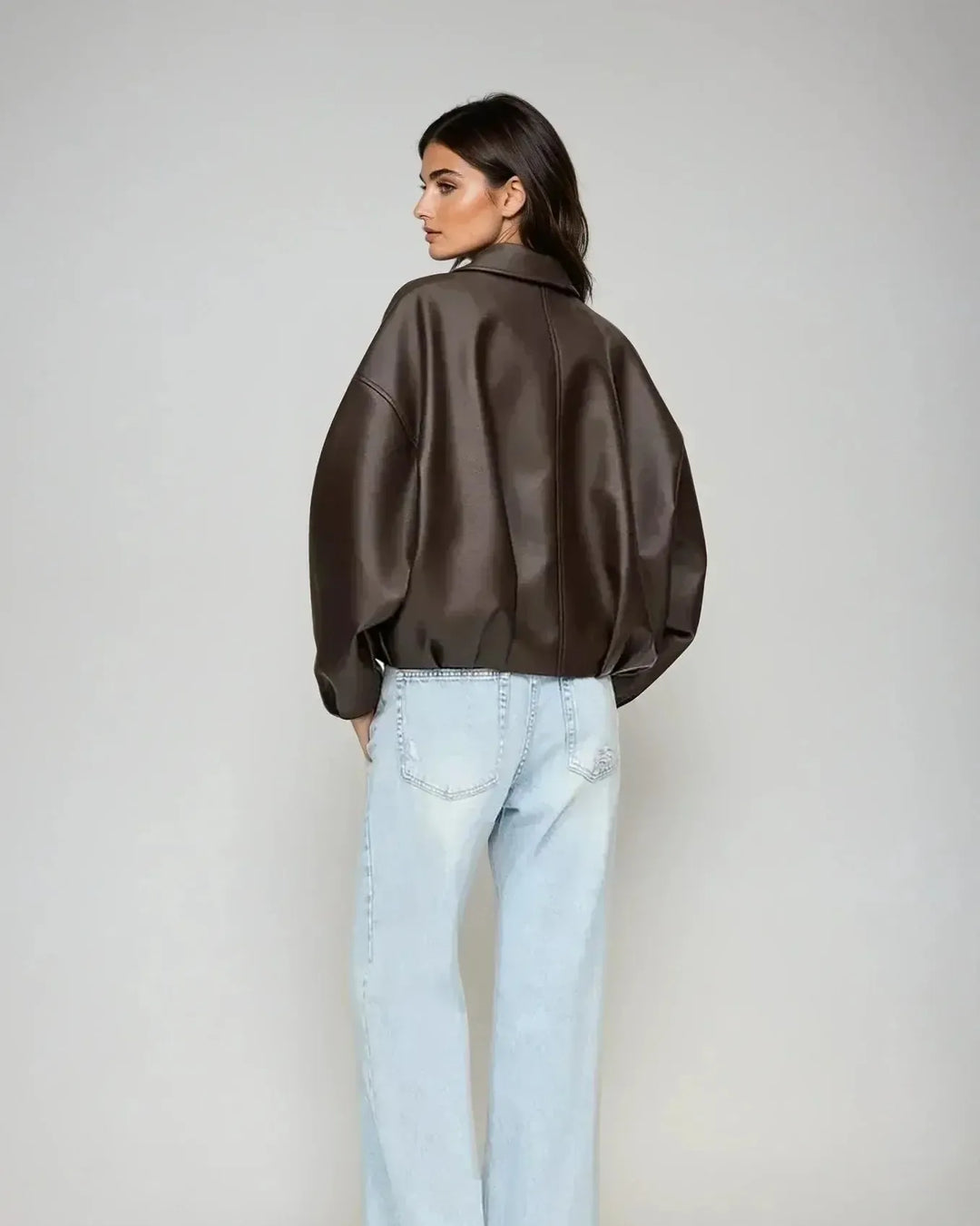 Arvella – Veganská kožená bunda s páskem