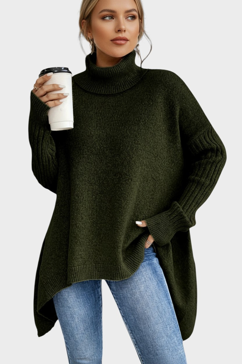 Brigitte™ Długi Sweter – Klasyczny i Elegancki