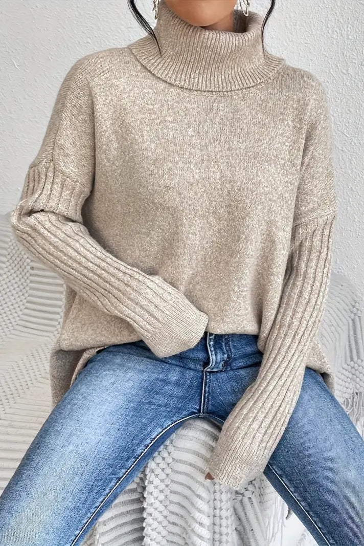 Brigitte™ Długi Sweter – Klasyczny i Elegancki