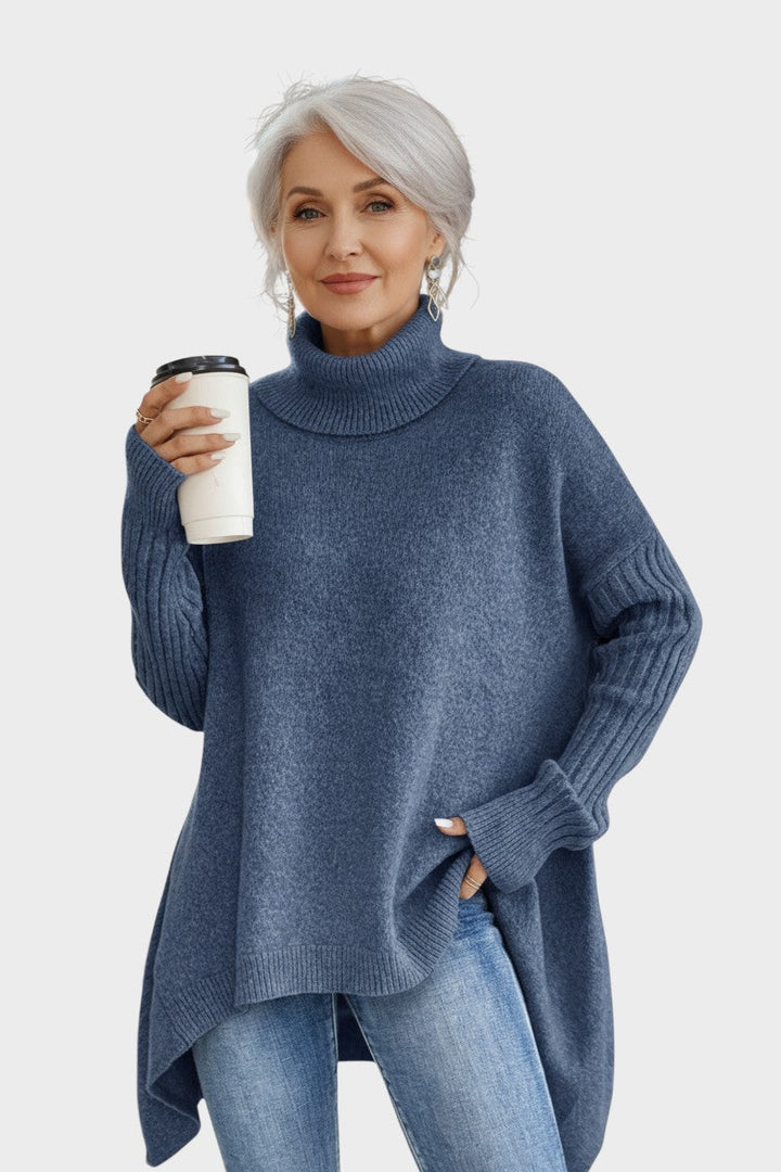 Brigitte™ Długi Sweter – Klasyczny i Elegancki