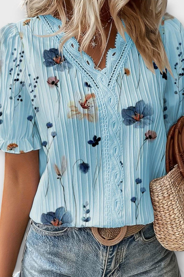 Bruna - Stylový top s V-výstřihem ve tvaru srdce