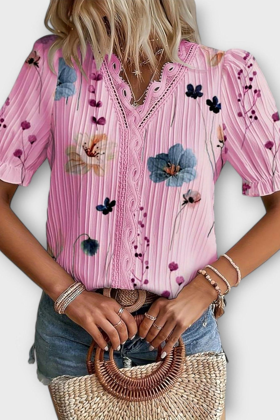 Bruna - Elegancki top z sercowym dekoltem