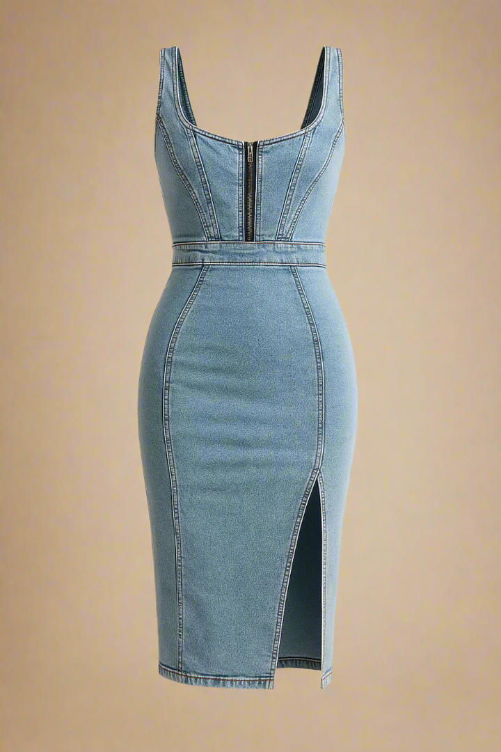 INES ABITO | DENIM ADERENTE CON ESPRESSIONE MODERNA