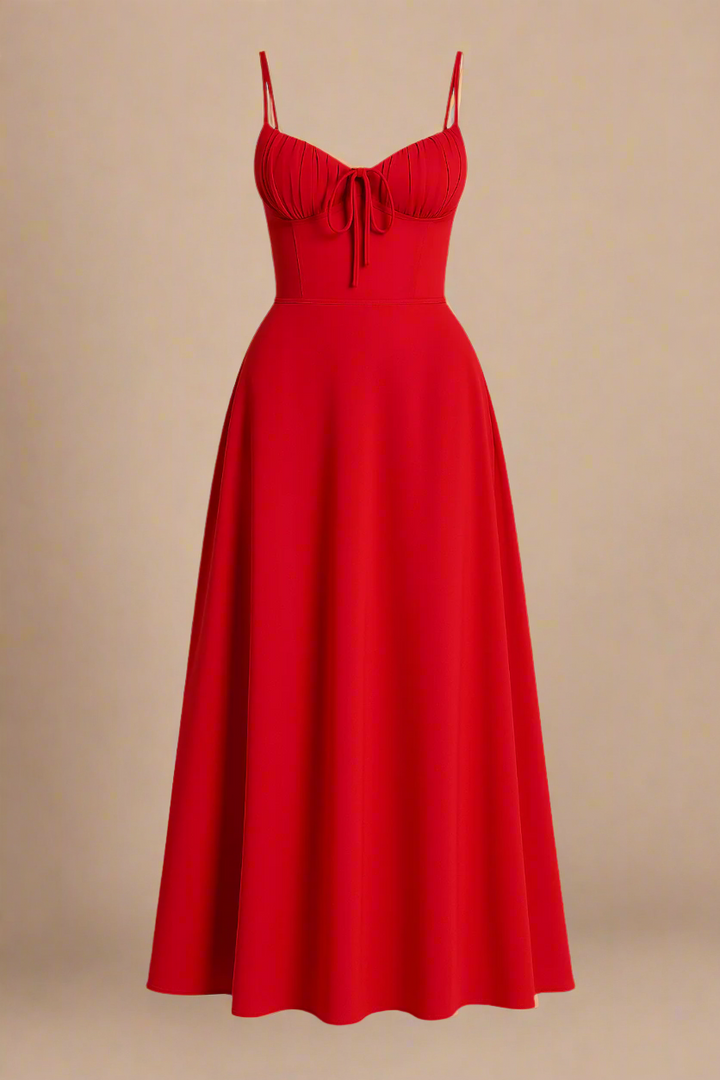 LEA ABITO | Abito lungo con top a corsetto e spalline sottili