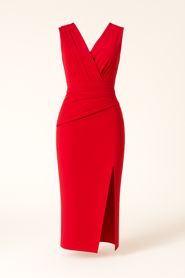 Elina Vestito | Elegante abito cocktail avvolgente con drappeggio