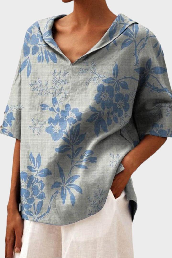 Flávia - Elegancki lniany top