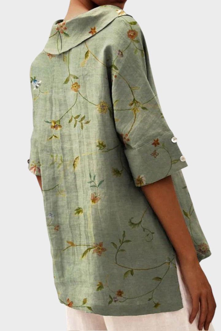 Flávia - Elegancki lniany top