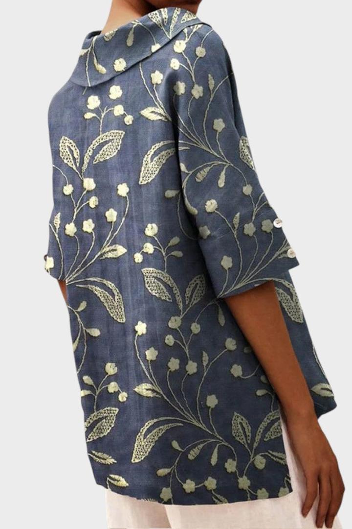 Flávia - Elegancki lniany top