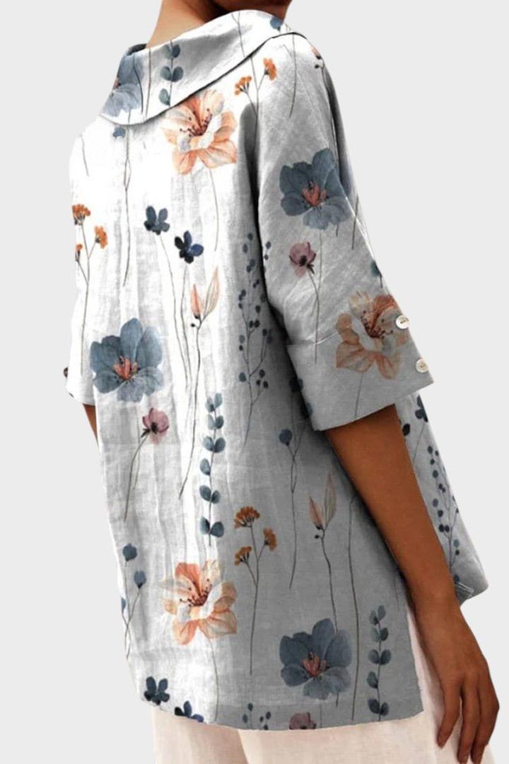 Flávia - Elegancki lniany top