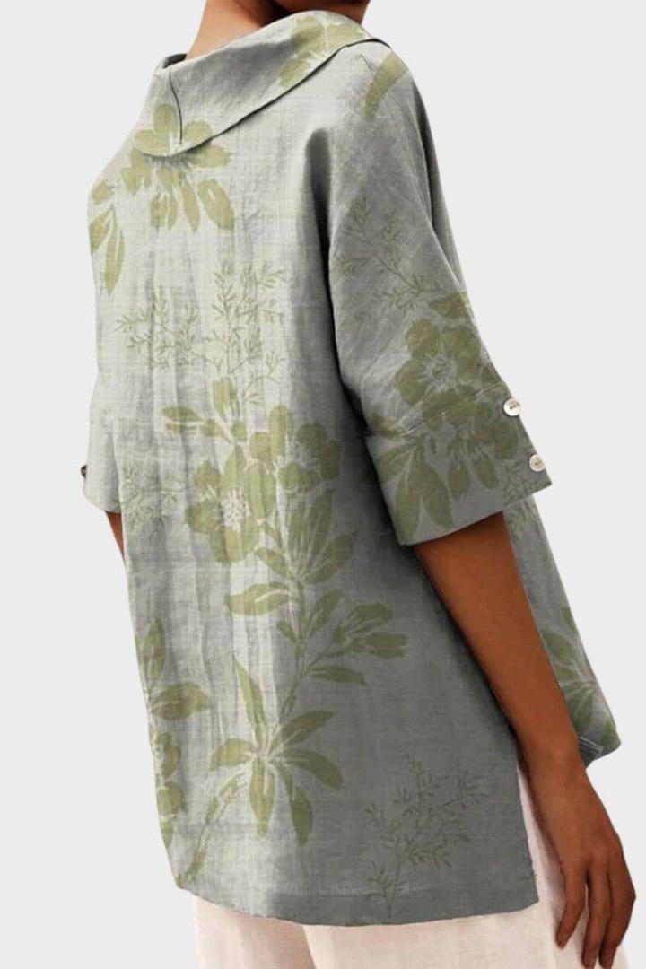 Flávia - Stylový lněný top