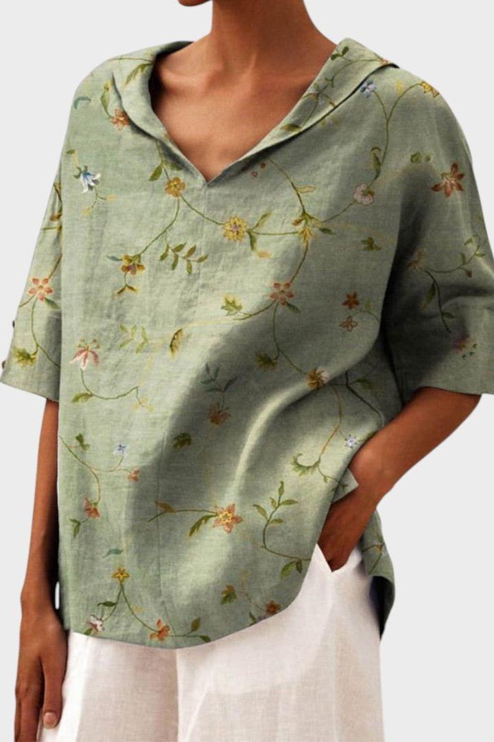 Flávia - Elegancki lniany top