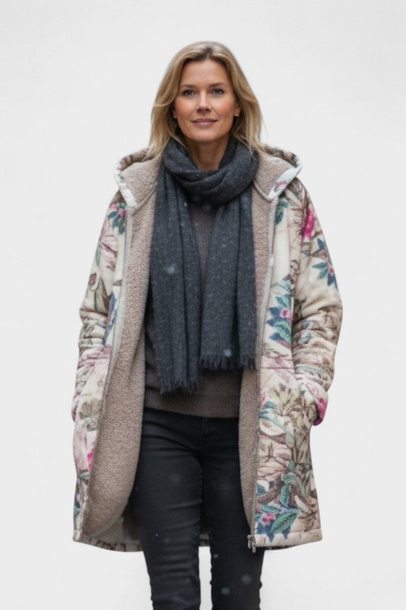 Fleural™ – Květinová fleece bunda