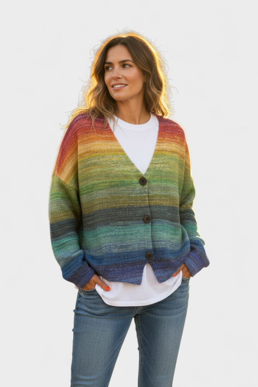 Fran™ | Żywy kardigan z zapięciem na guziki