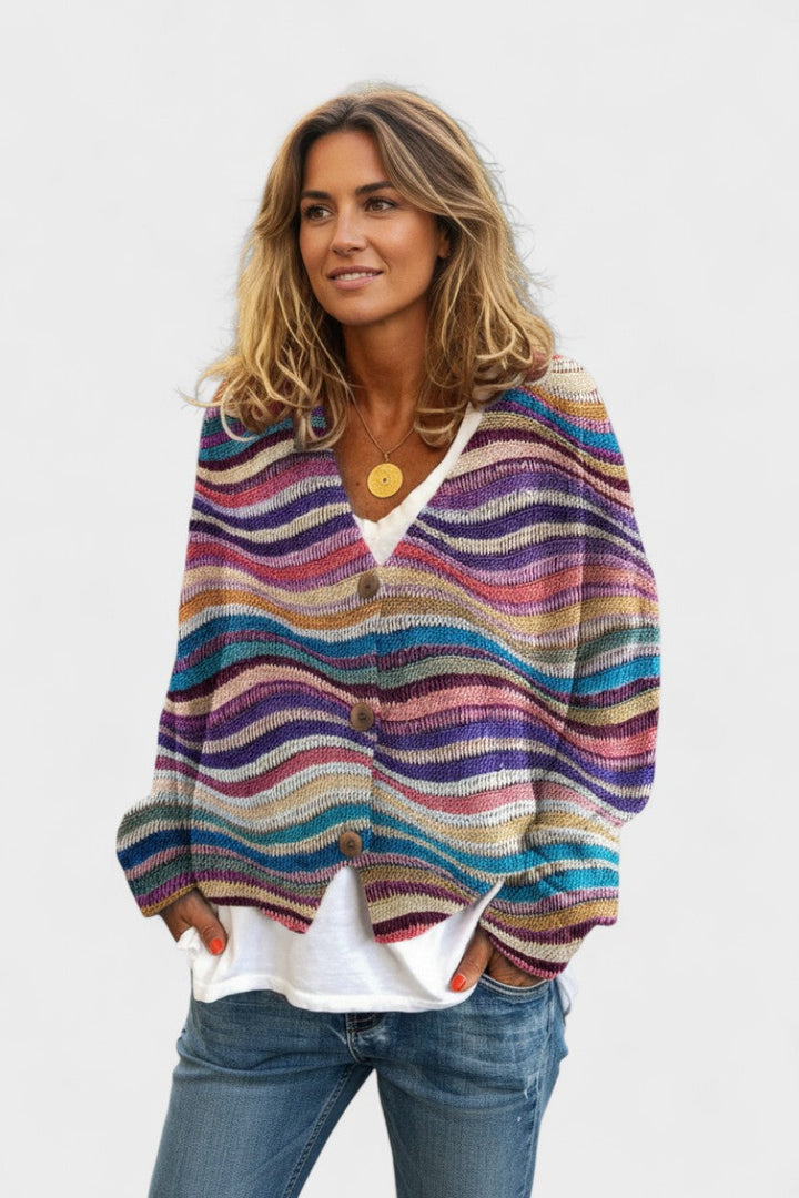 Fran™ | Živý kardigan s knoflíky