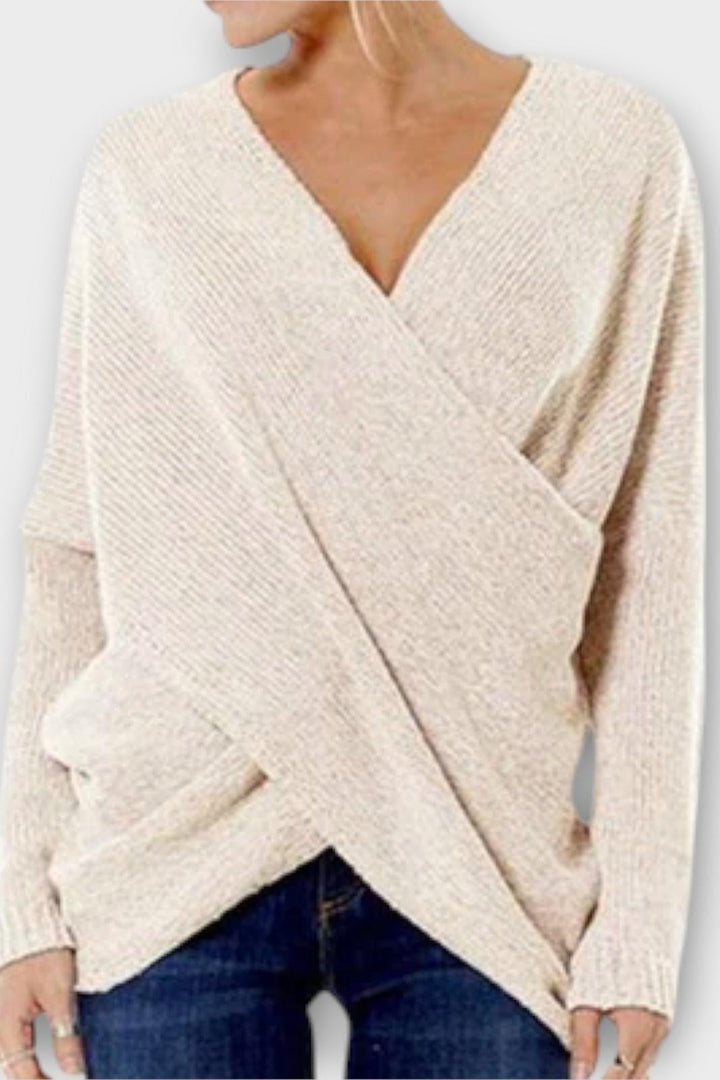 Heidi - Sweter z V-dekoltem