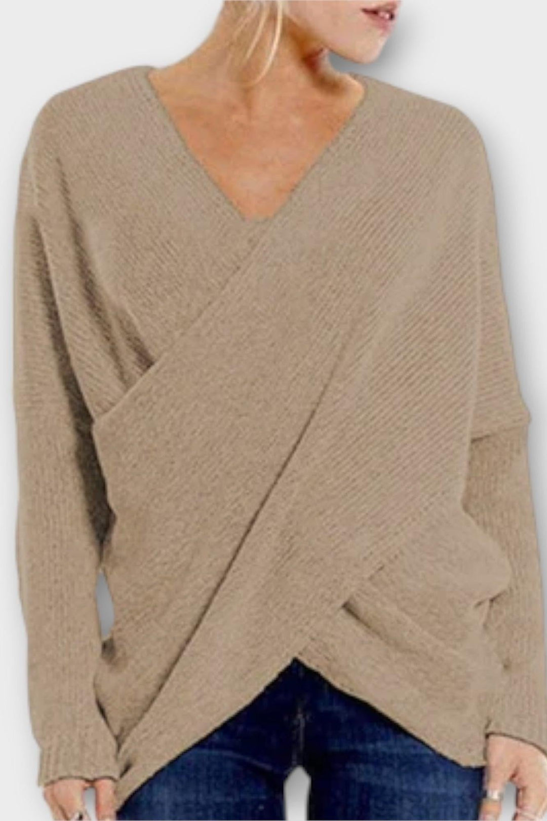 Heidi - Sweter z V-dekoltem