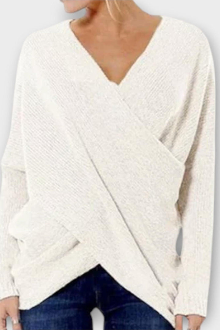 Heidi - Sweter z V-dekoltem