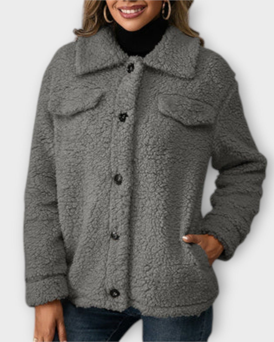 Hřejivý - teddy-kabát