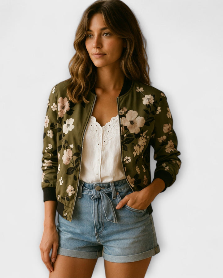 Kaélīn – Floral Bomber Jacket