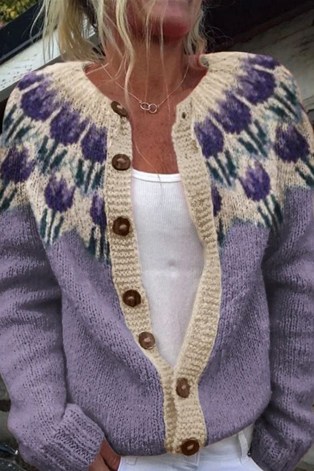 Keysha - Květinový cardigan