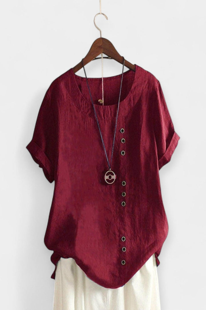 Krátký rukáv s knoflíky