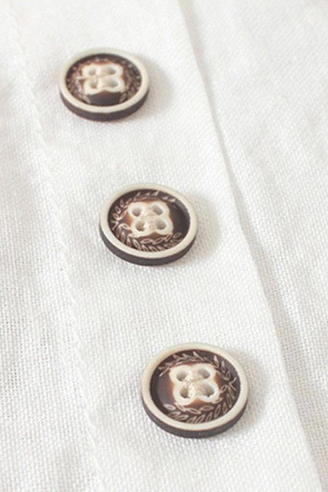 T-shirt z krótkim rękawem z guzikami