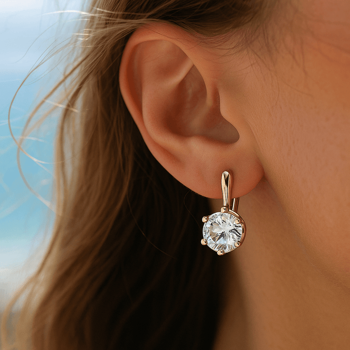 Kulaté náušnice se zirkonem