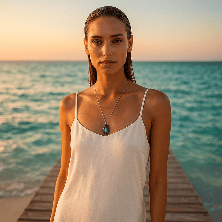 Labradoritový náhrdelník