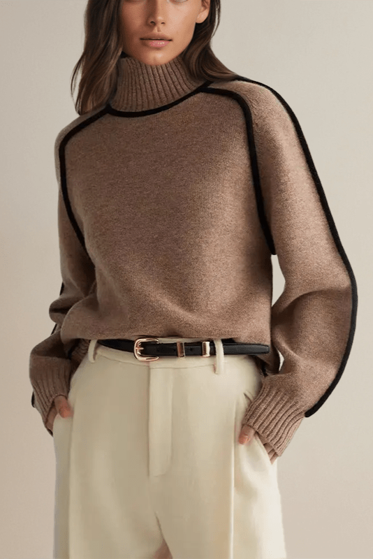 Lara™ Sweter z Wysokim Golfem