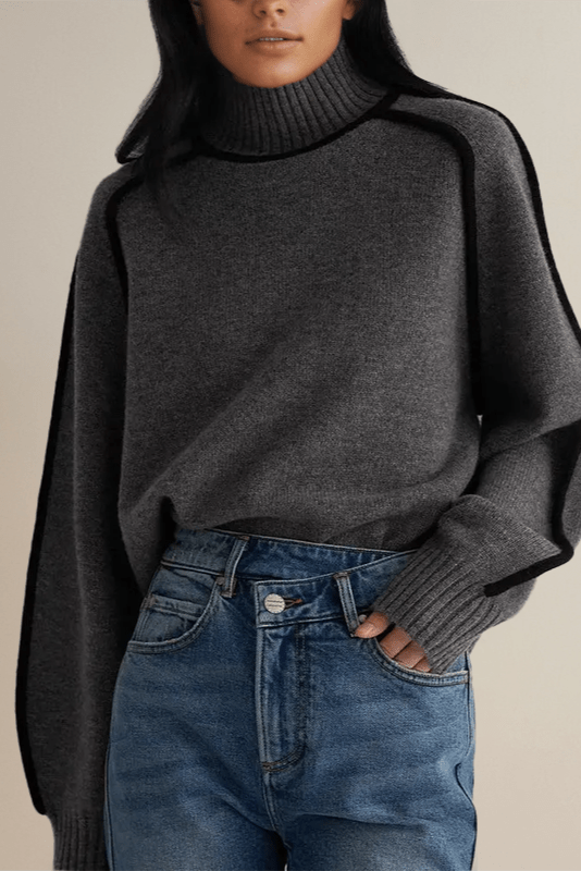 Lara™ Sweter z Wysokim Golfem