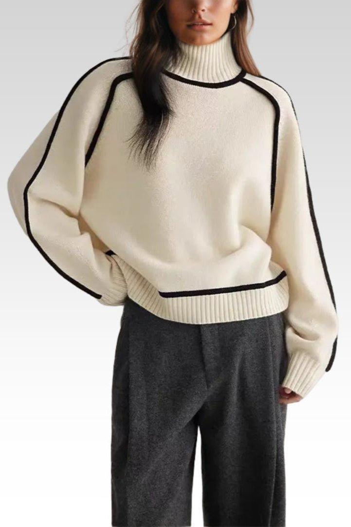 Lara™ Sweter z Wysokim Golfem