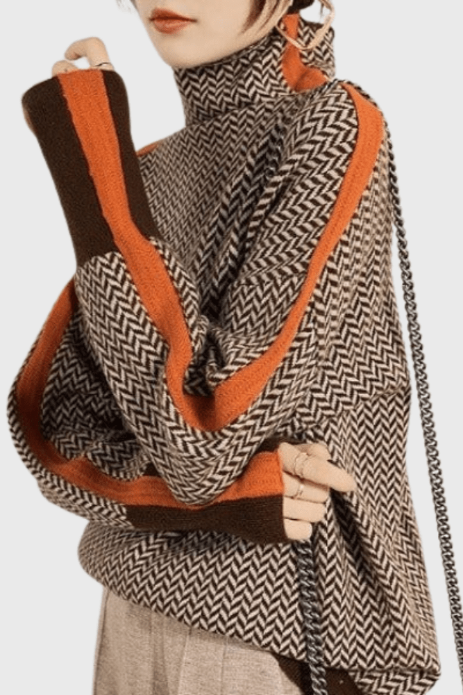 Leena™ Sweter z Wysokim Golfem