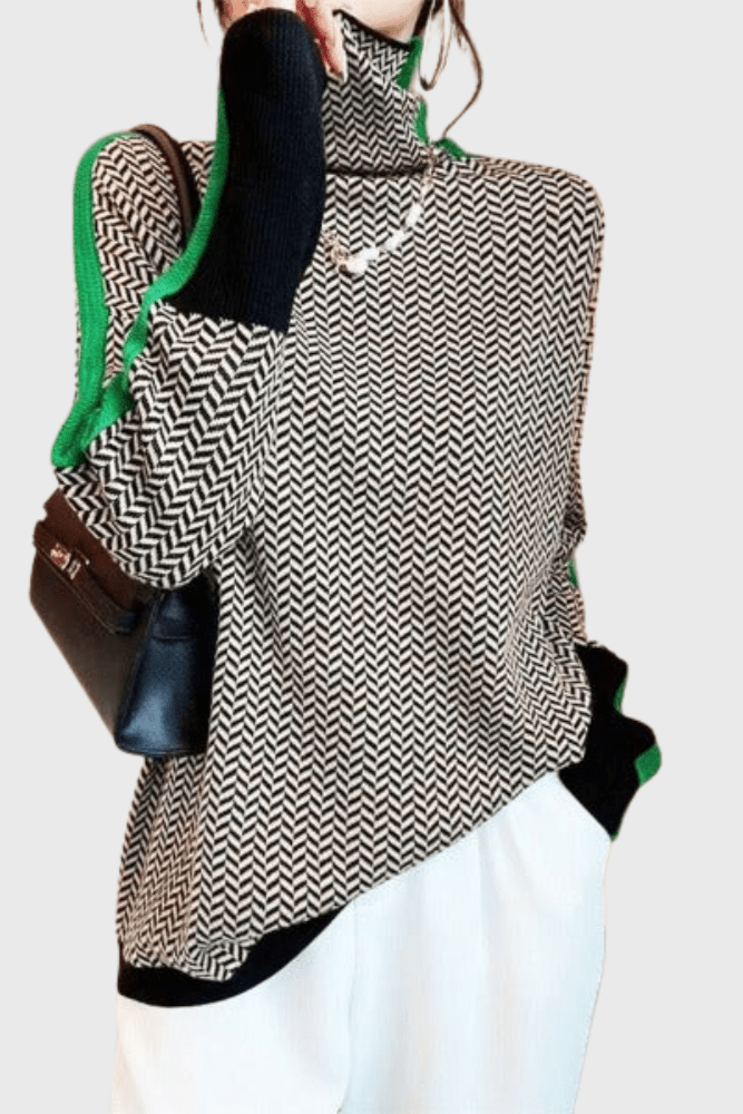 Leena™ Sweter z Wysokim Golfem