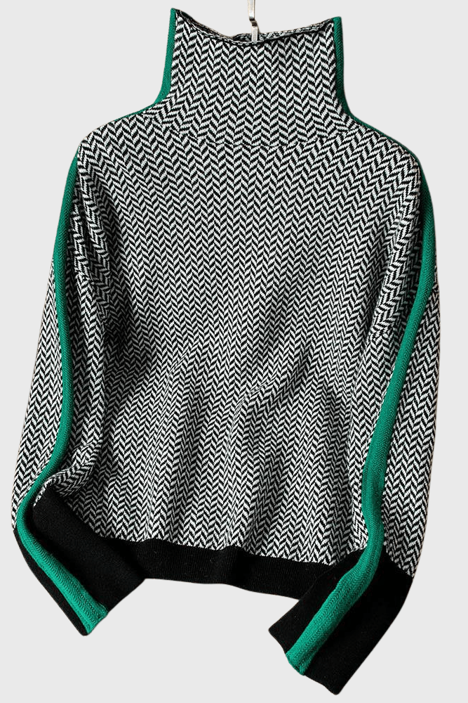 Leena™ Sweter z Wysokim Golfem