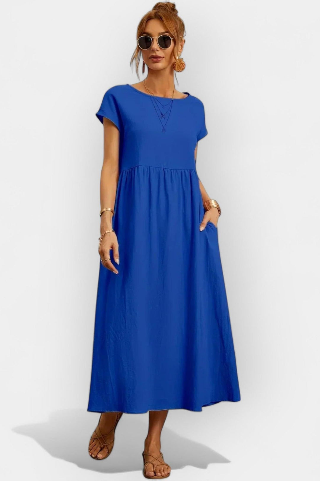 Lehká bavlněná šaty s kapsami