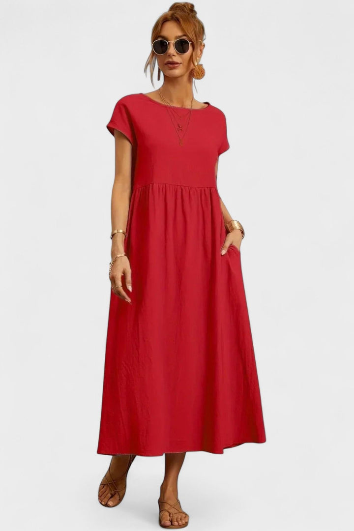 Lehká bavlněná šaty s kapsami