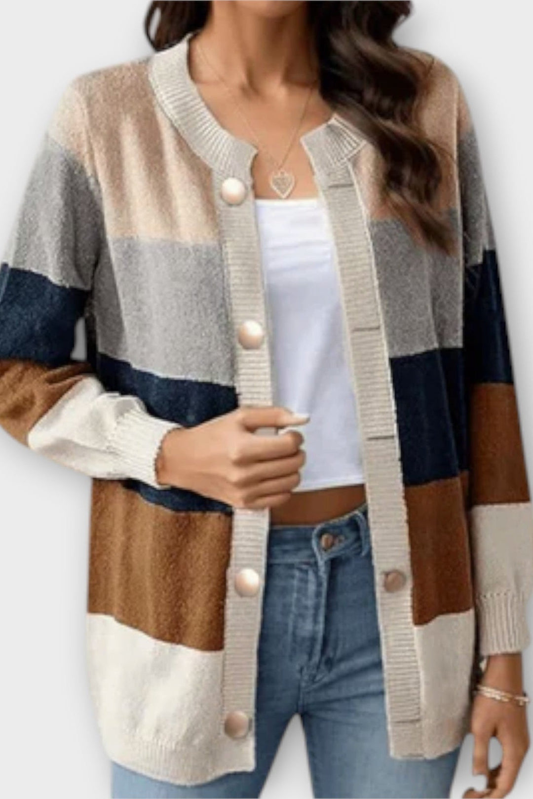 Lottenia Striped Cardigan