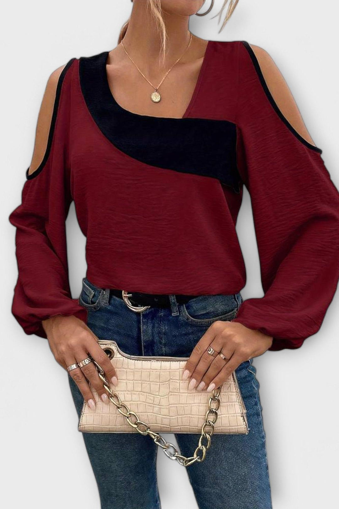 Mariana - T-shirt z kwadratowym dekoltem