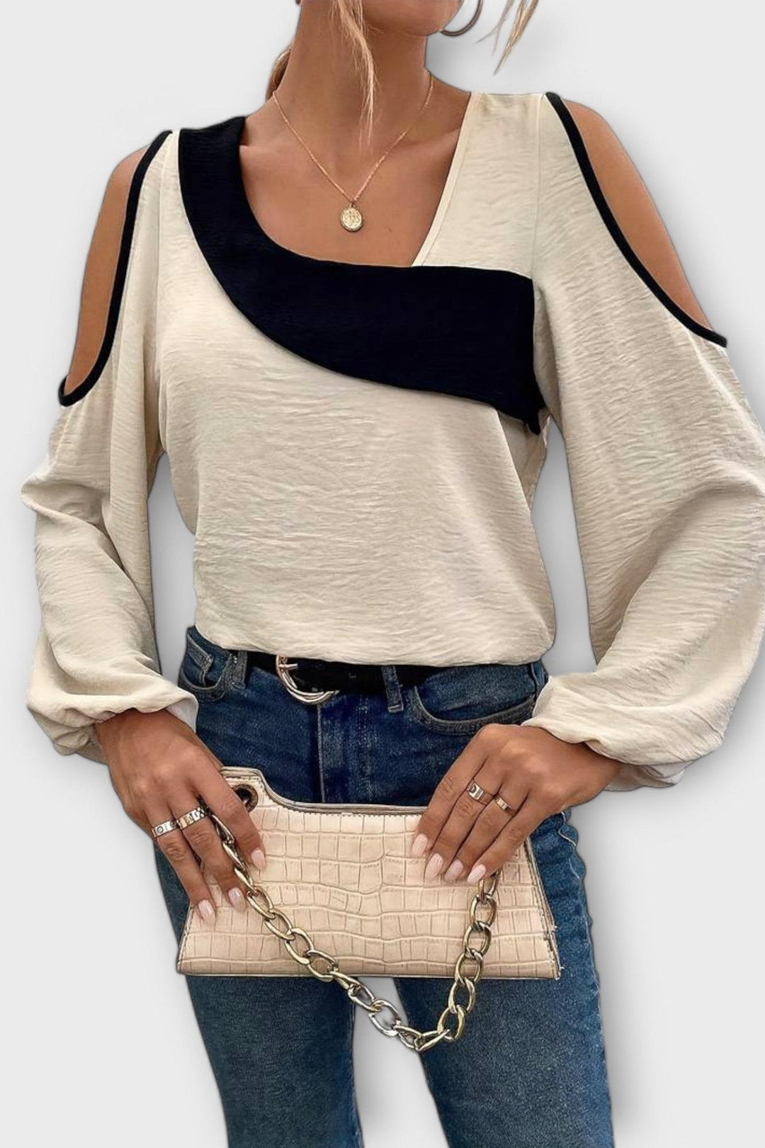 Mariana - T-shirt z kwadratowym dekoltem