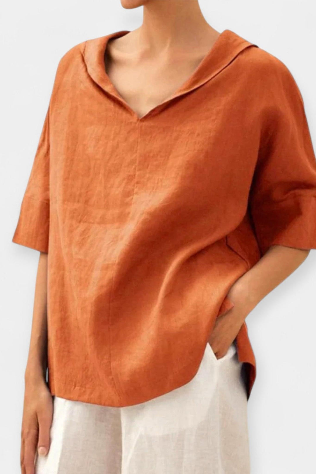 Delikatna lniana koszula